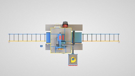 Дробеметная установка проходного типа с рольгангом для металлопроката SPK D 20.6.11-R